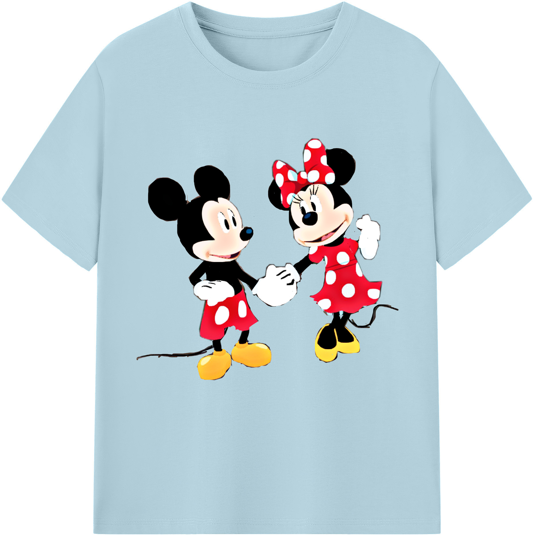 （画像用） ミッキーマウス Mickey Mouse 綿100％半袖Tシャツ（フロントプリント）